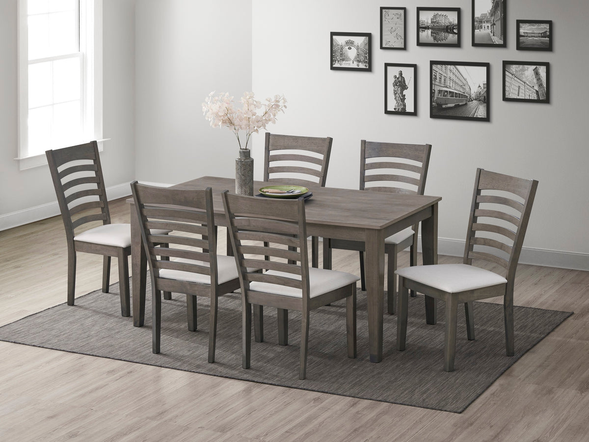 T-1080 / C-1082 7-Piece Dining Set (Beige Fabric)