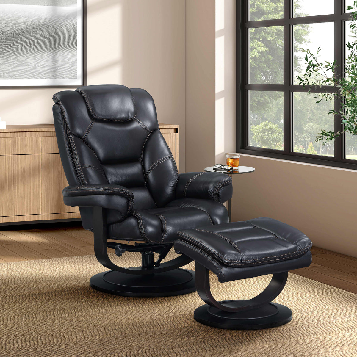IF-6200 Recliner (Black Leather Match)