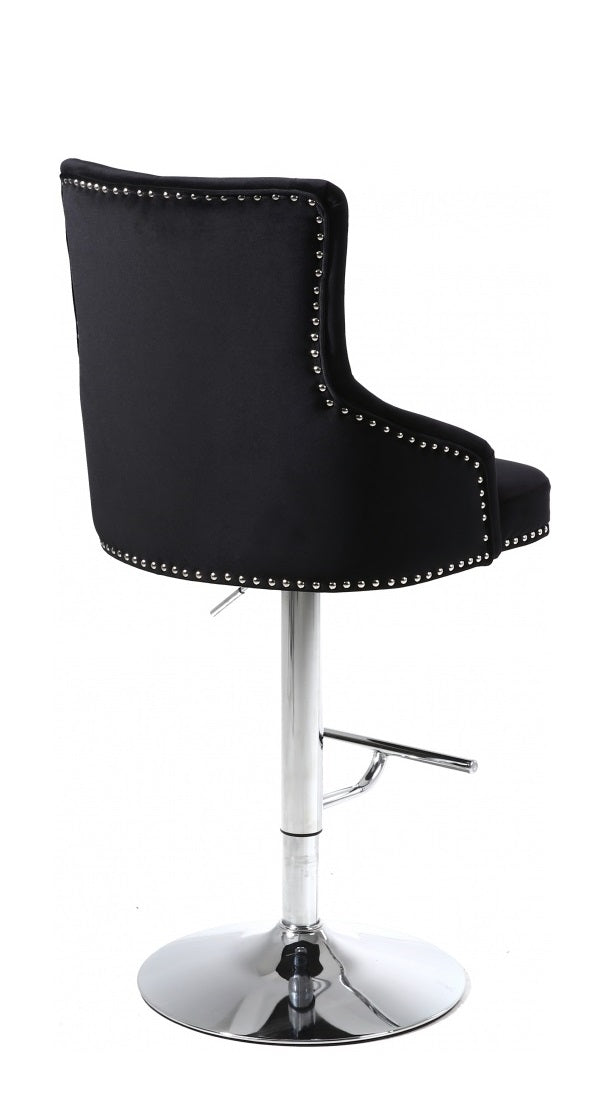 ST-6021 Bar Stool (Black Velvet) (Set of 2)
