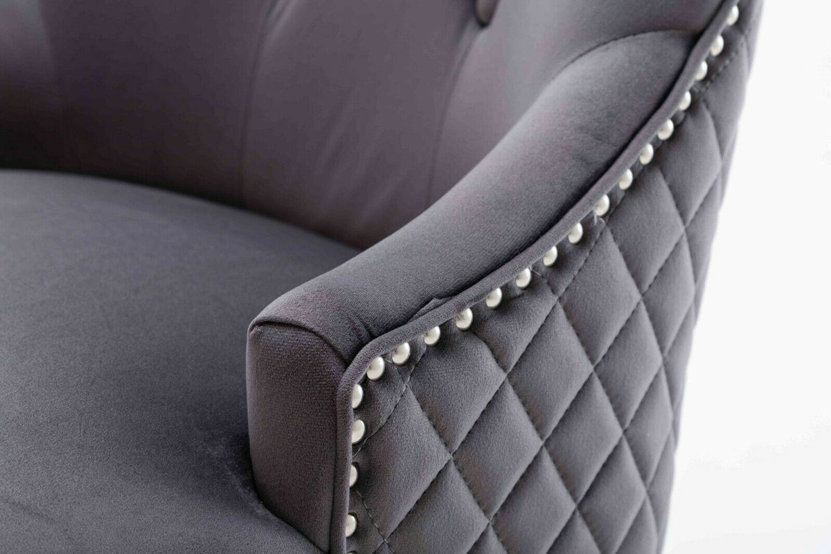C-1250 Dining Chair (Grey Velvet) (Set of 2)