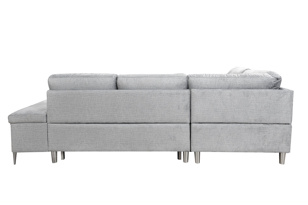IF-9022 LHF Sofa Bed Sectional (Grey Fabric)