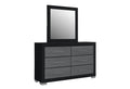 Emma (Black-Grey) Dresser & Mirror