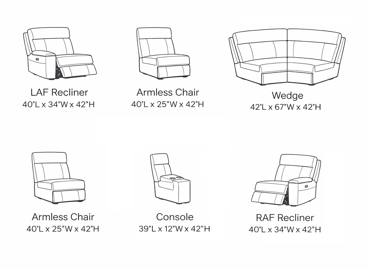 IF-8500 Sectional Recliner (Power)