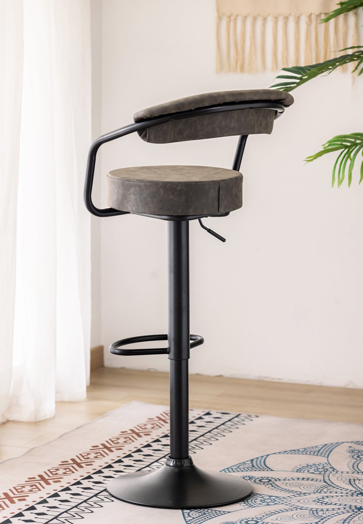 ST-7561 Bar Stool (Grey PU) (Set of 2)