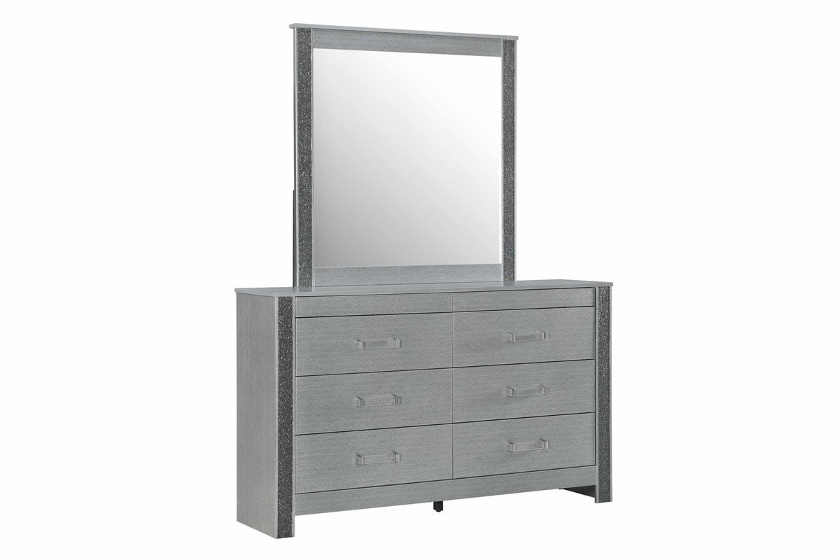 Logan-Silver Dresser & Mirror