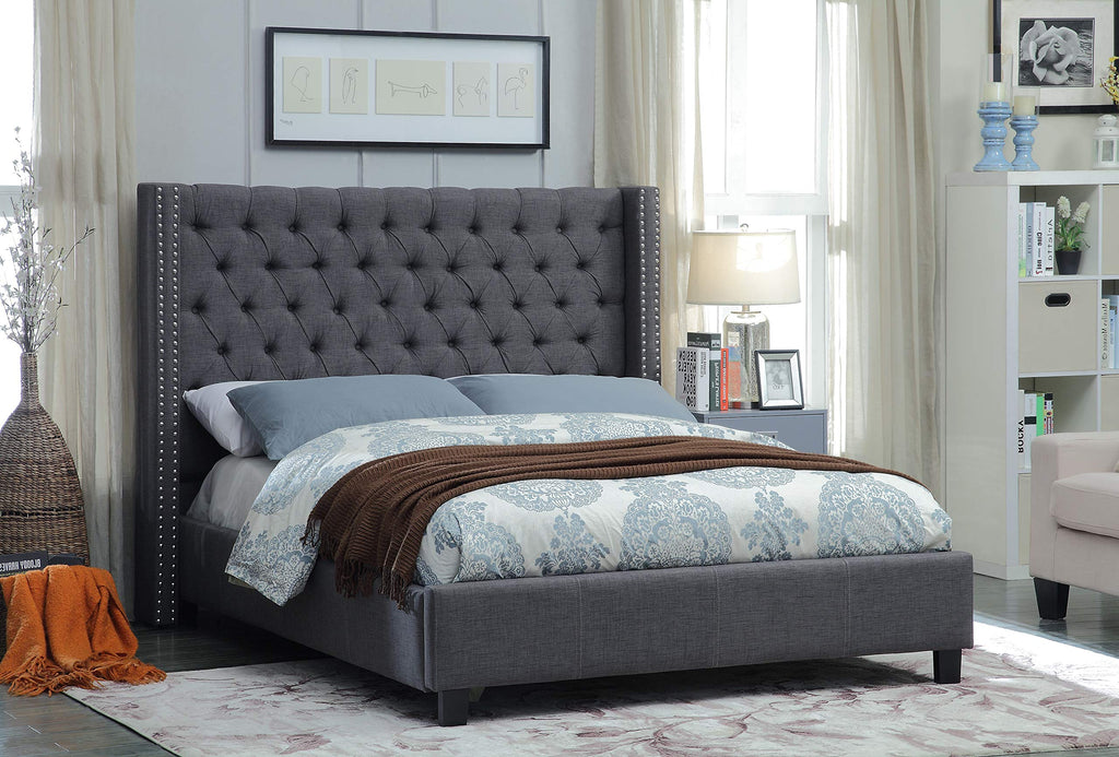 IF 5897 Bed (Grey Fabric)