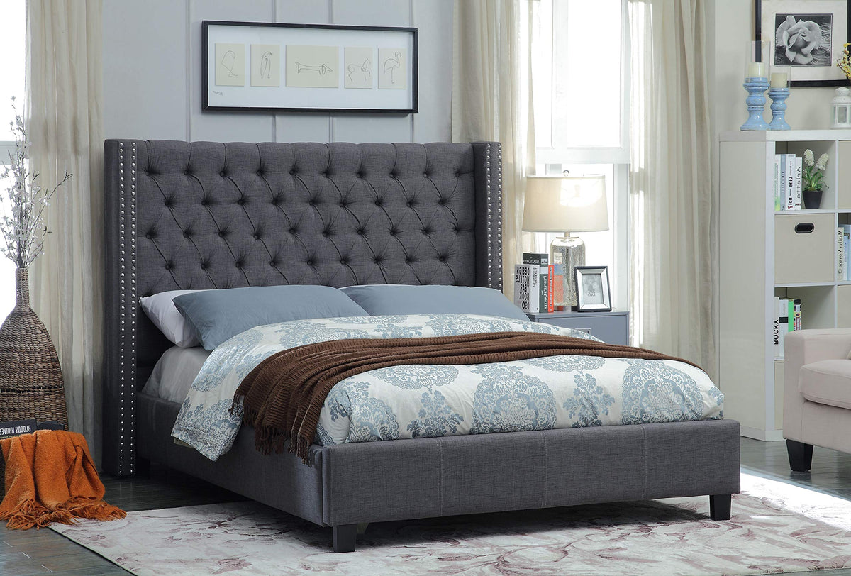 IF 5897 Bed (Grey Fabric)