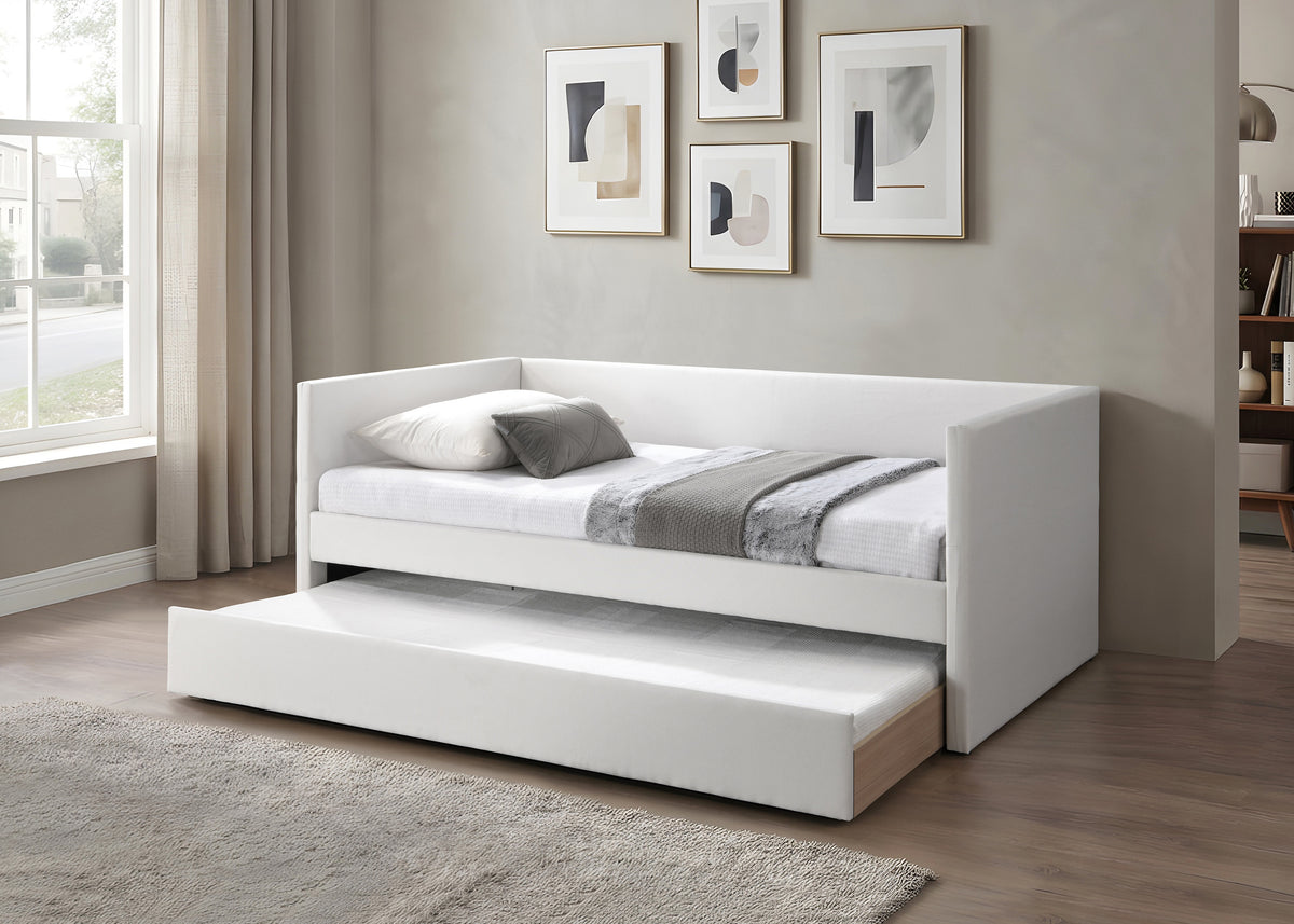 IF 307 Single/Single Day Bed with Trundle (Beige)
