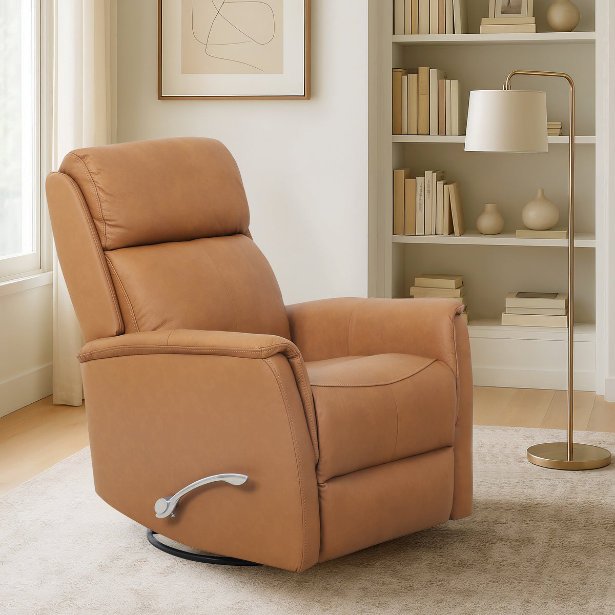 IF-6380 Recliner (Caramel Leather Match)