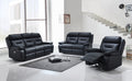 IF-8110 Power Recliner Sofa Set (Black Leather Match)