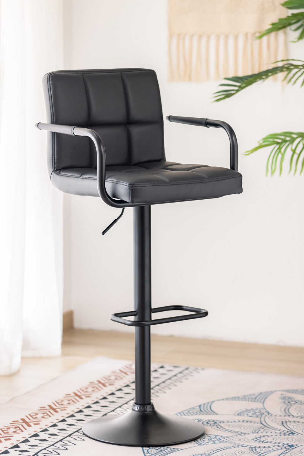 ST-7705 Bar Stool (Black PU) (Set of 2)