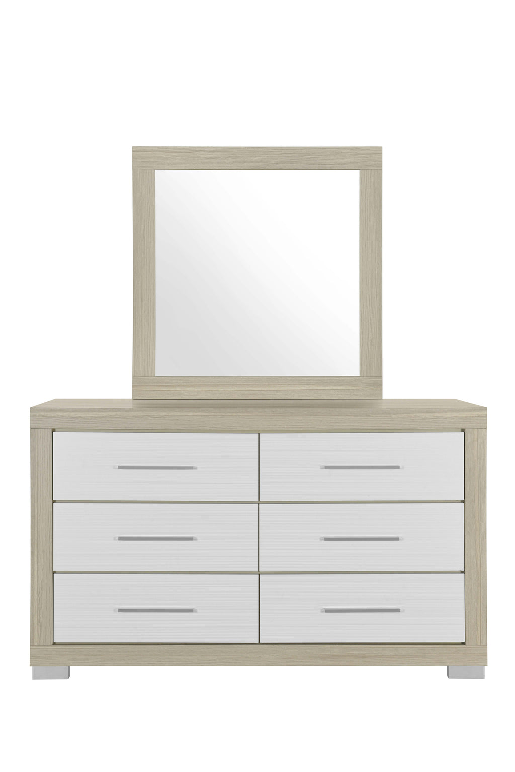 Emma (Natural-White) Dresser & Mirror