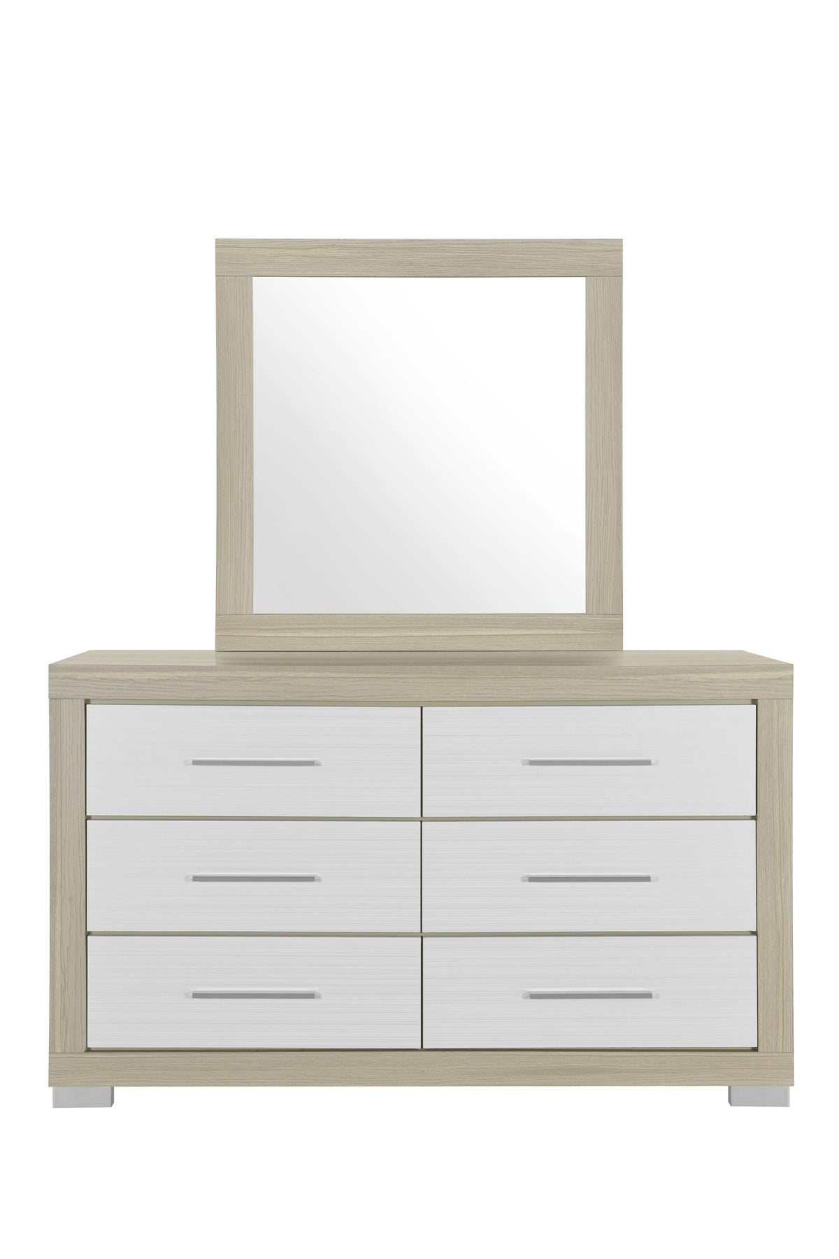 Emma (Natural-White) Dresser & Mirror