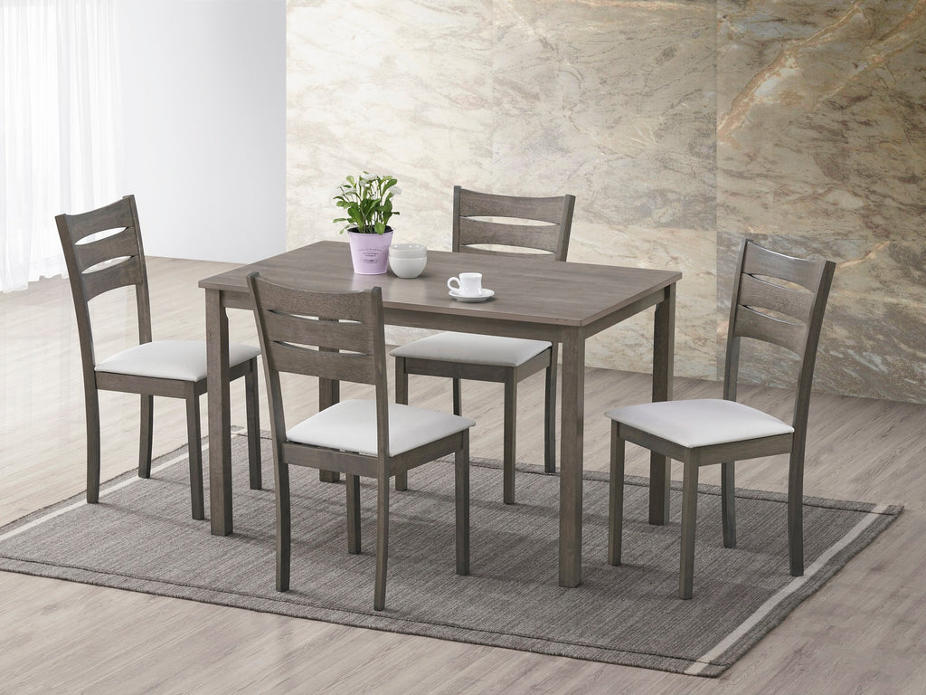 T-1050 / C-1052 5-Piece Dining Set (Crème Fabric)