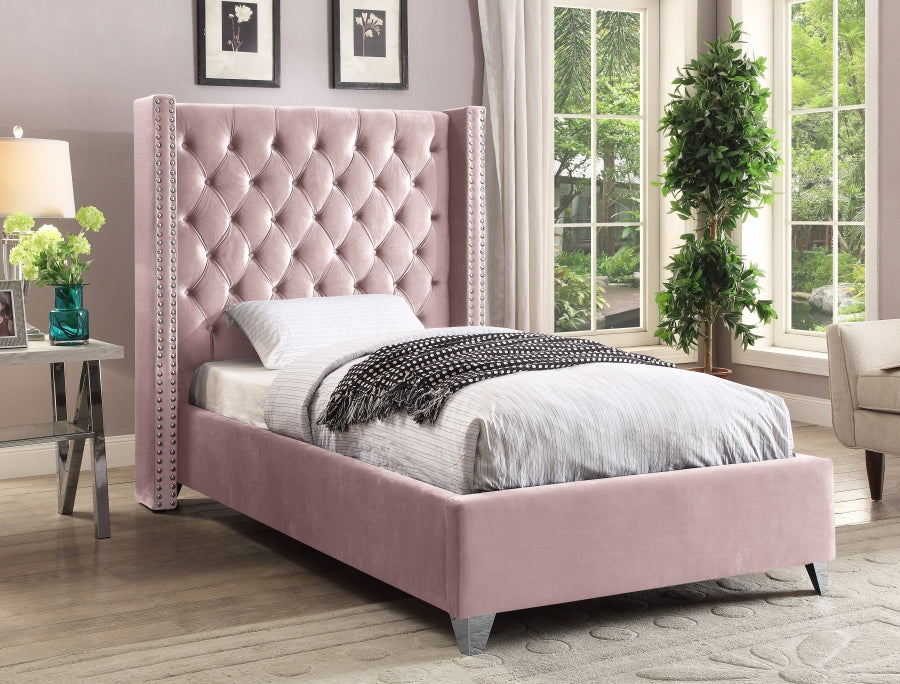 IF 5895 Bed (Pink Velvet)