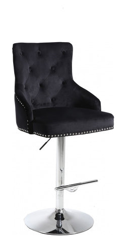 ST-6021 Bar Stool (Black Velvet) (Set of 2)