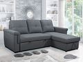 IF-9040 Sofa Bed Sectional with Reversible Chaise (Grey Fabric)