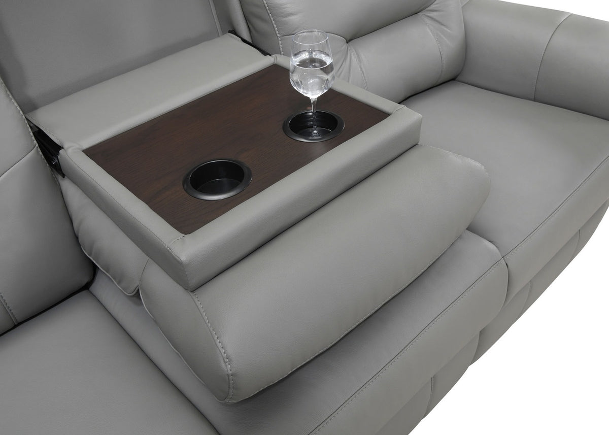 IF-8141 Power Recliner Sofa Set (Grey Leather Match)