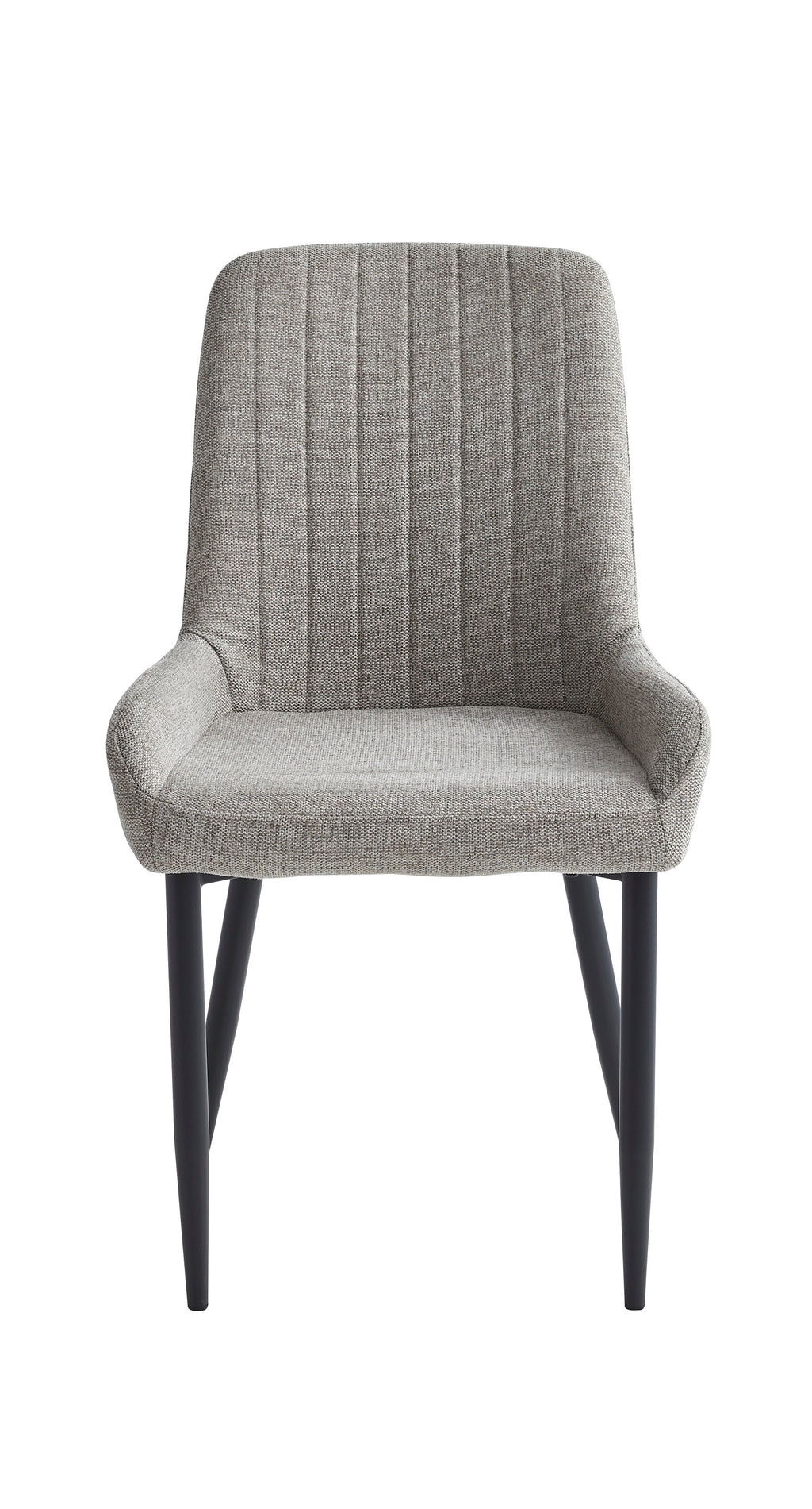 C-1512 Dining Chair (Greyish/Beige Fabric) (Set of 2)