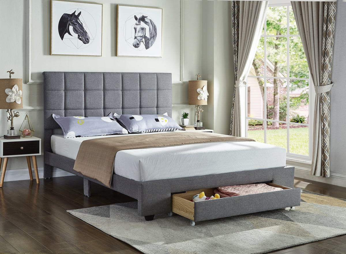 IF 5493 Bed (Grey Fabric)