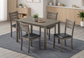 T-1050 / C-1053 5-Piece Dining Set (Black Pu)