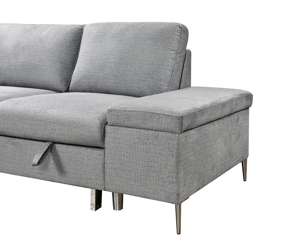 IF-9022 LHF Sofa Bed Sectional (Grey Fabric)