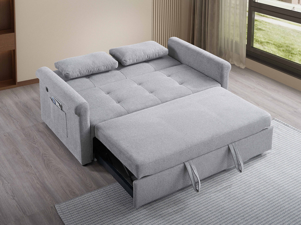 IF-9045 Sofa Bed - Medium (Grey Fabric)