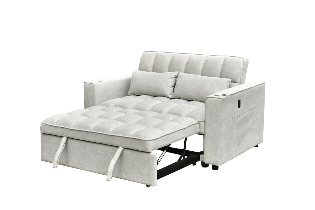 IF-9028 Sofa Bed (Grey Fabric)