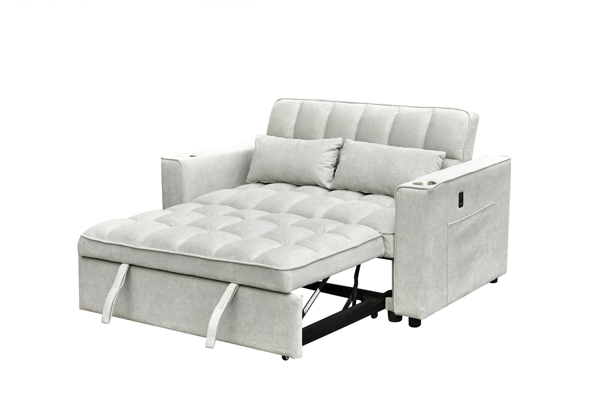IF-9028 Sofa Bed (Grey Fabric)