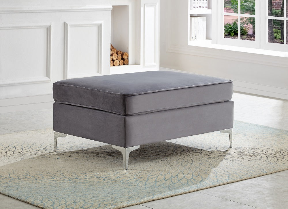 IF-9280 Sectional with Reversible Chaise (Grey Velvet)