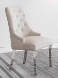C-1253 Dining Chair (Crème Velvet) (Set of 2)