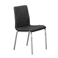 C-1760 Dining Chair (Black PU) (Set of 2)