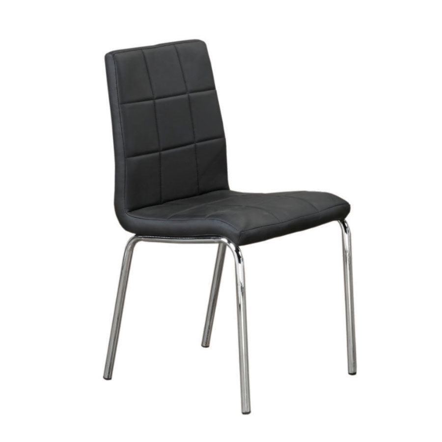 C-1760 Dining Chair (Black PU) (Set of 2)