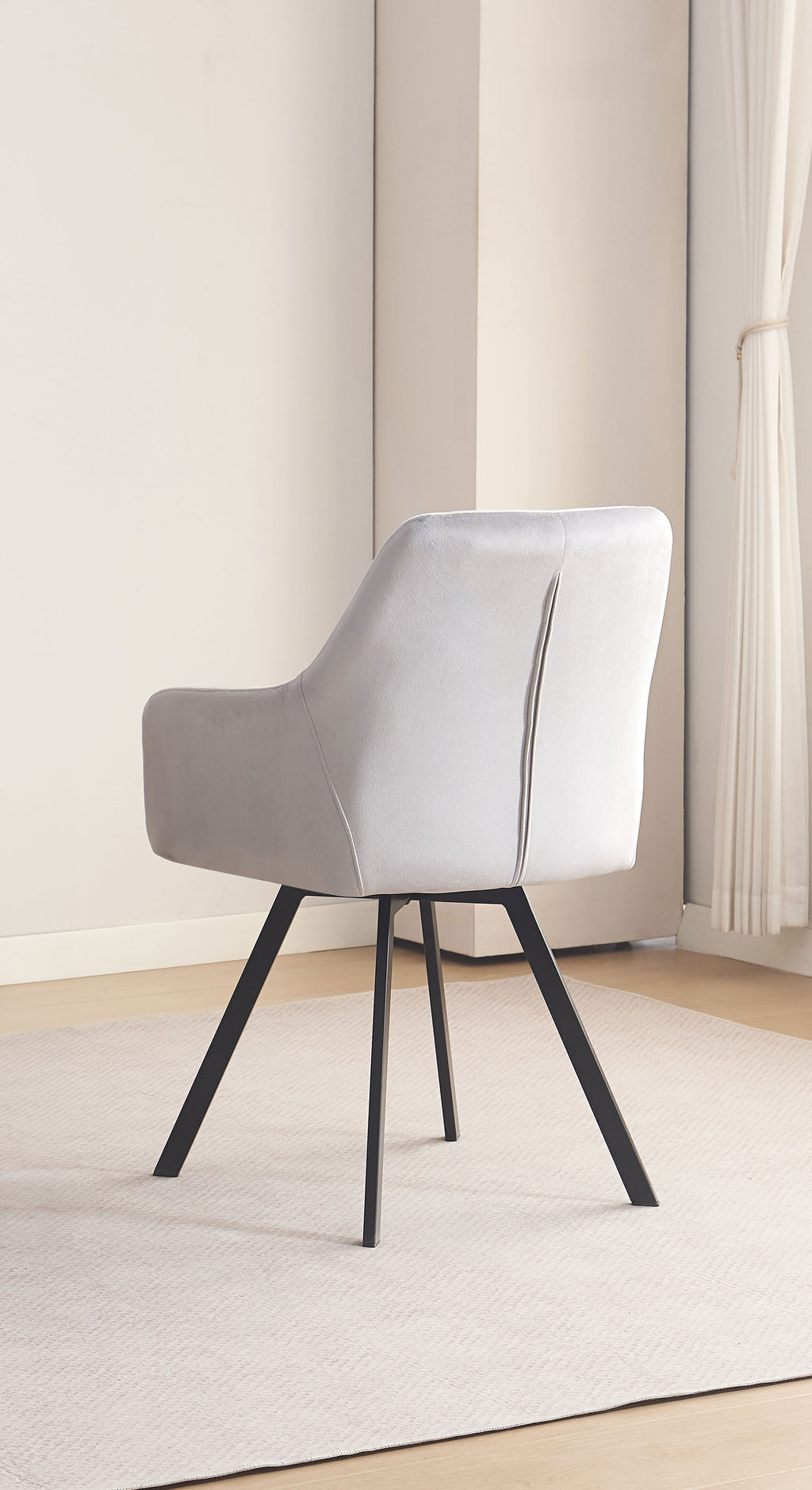 C-1411 Swivel Dining Chair (Light Grey) (Set of 2)