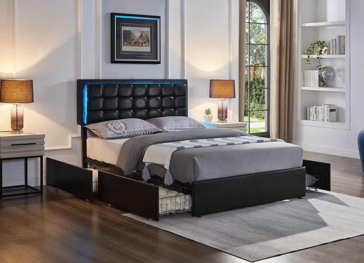 IF 5400 Bed (Black PU)