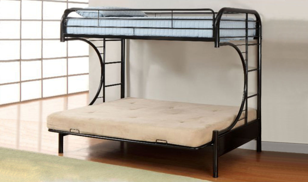 IF 230 Single/Double Futon Bunk Bed (Black)