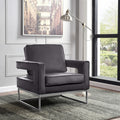 IF-6850 Accent Chair (Grey Velvet)
