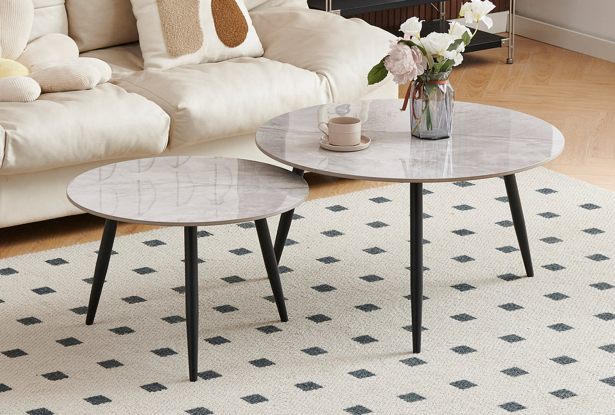 IF-2211 2-Piece Coffee Table Set (Armani Grey Stone)