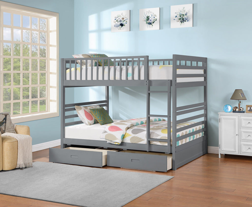 B 115 Double/Double Bunk Bed (Includes Set of Drawers)