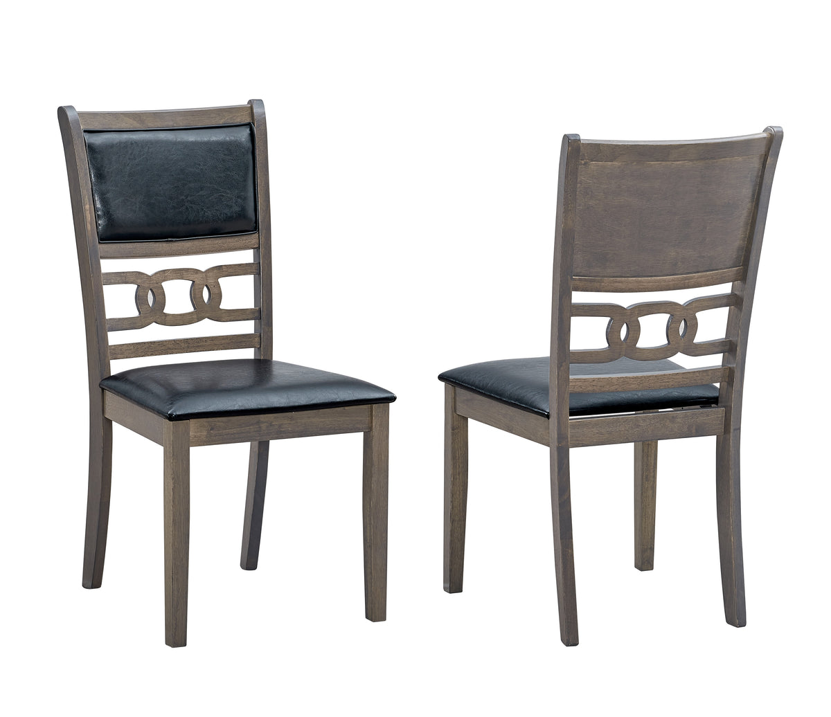 C-1083 Dining Chair (Black PU) (Set of 2)