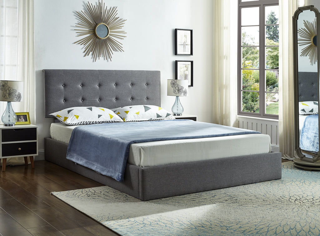 IF 5445 Lift Storage Bed (Grey Fabric)