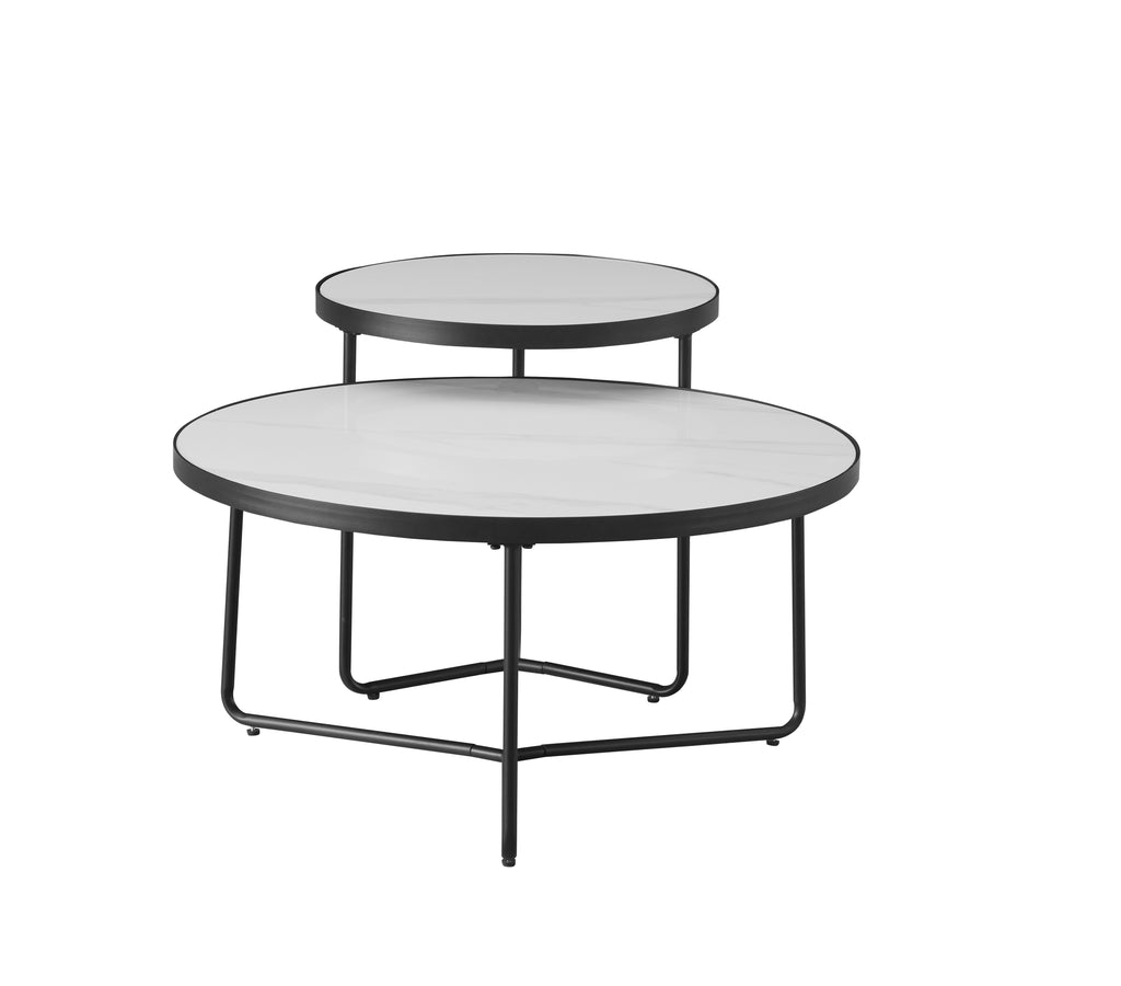 IF-2620 2-Piece Coffee Table Set (Snowy White Stone)