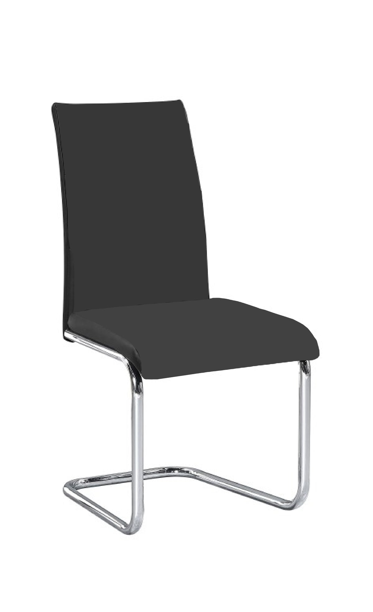 C-1871 Dining Chair (Black PU) (Set of 2)