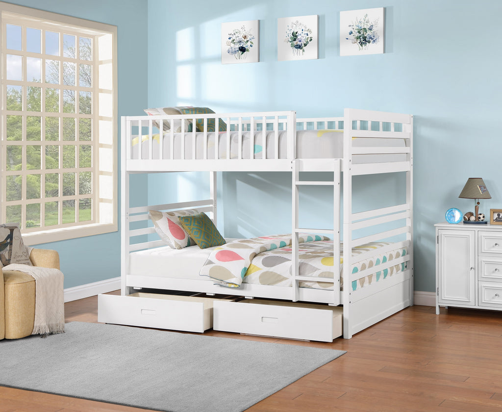 B 115 Double/Double Bunk Bed (Includes Set of Drawers)