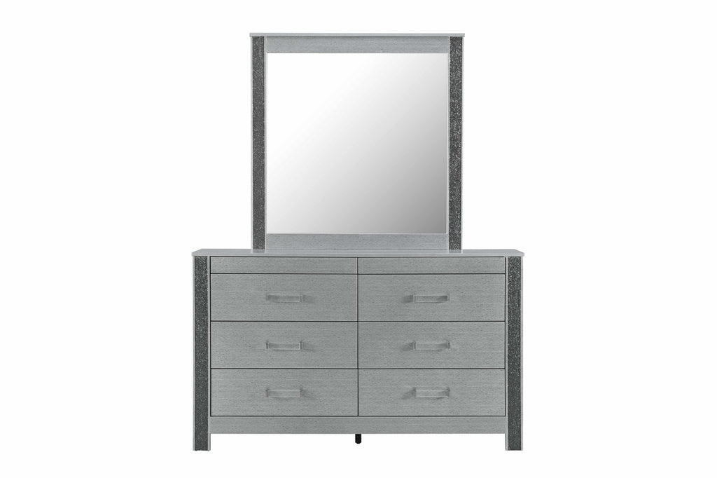 Logan-Silver Dresser & Mirror