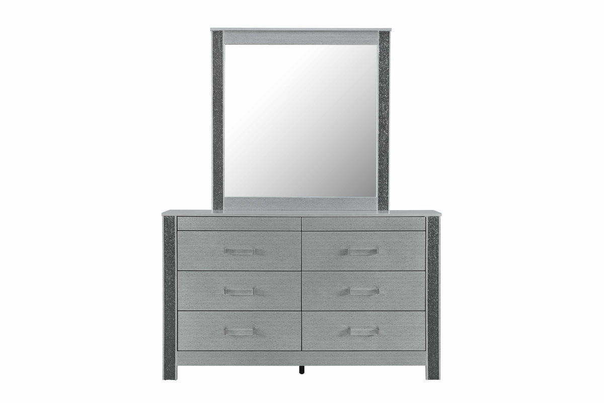 Logan-Silver Dresser & Mirror