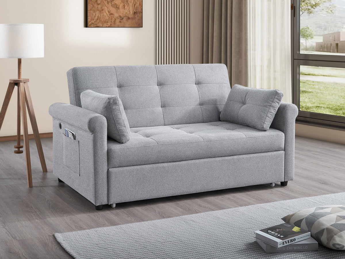 IF-9045 Sofa Bed - Medium (Grey Fabric)