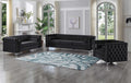 IF-8007 Stationary Sofa Set (Black Velvet)