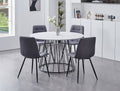 T-1590 / C-1593 5-Piece Dining Set (Grey Fabric)