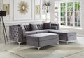 IF-9280 Sectional with Reversible Chaise (Grey Velvet)